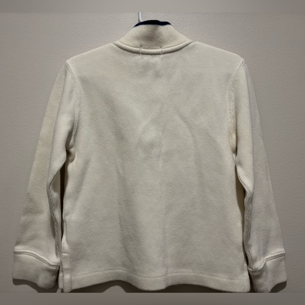 Polo by Ralph Lauren Ivory Cream Half-Zip Cotton Sweater, Boys 4 Easter Preppy - Picture 8 of 8
